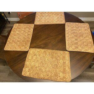 Placemats Natural Rattan Wicker Woven Rectangular Set of 4 Size 17" x 11.5"
